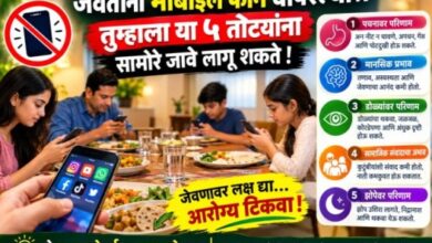 जेवताना मोबाईल वापरण्याचे तोटे